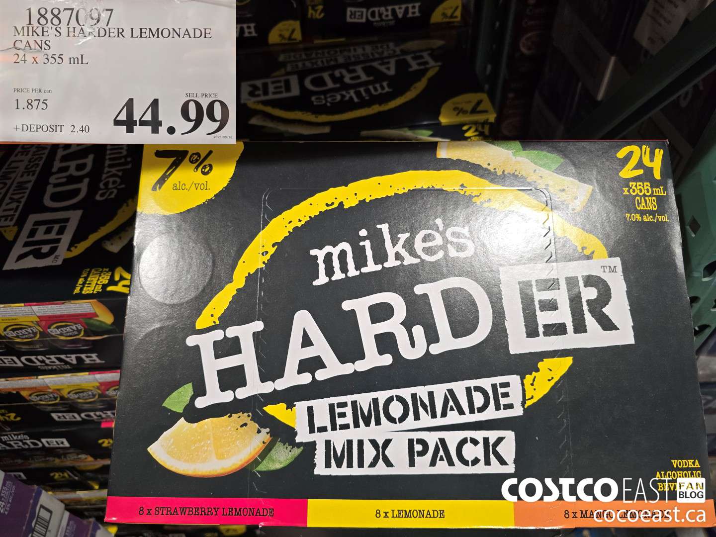 1889097 MIKE'S HARDER LEMONADE CANS 24 x 355 mL $44.99