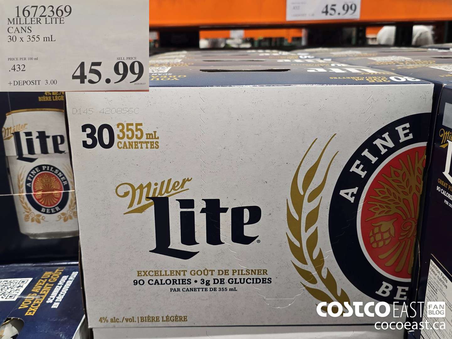 1672369 MILLER LITE CANS 30 x 355 mL $45.99