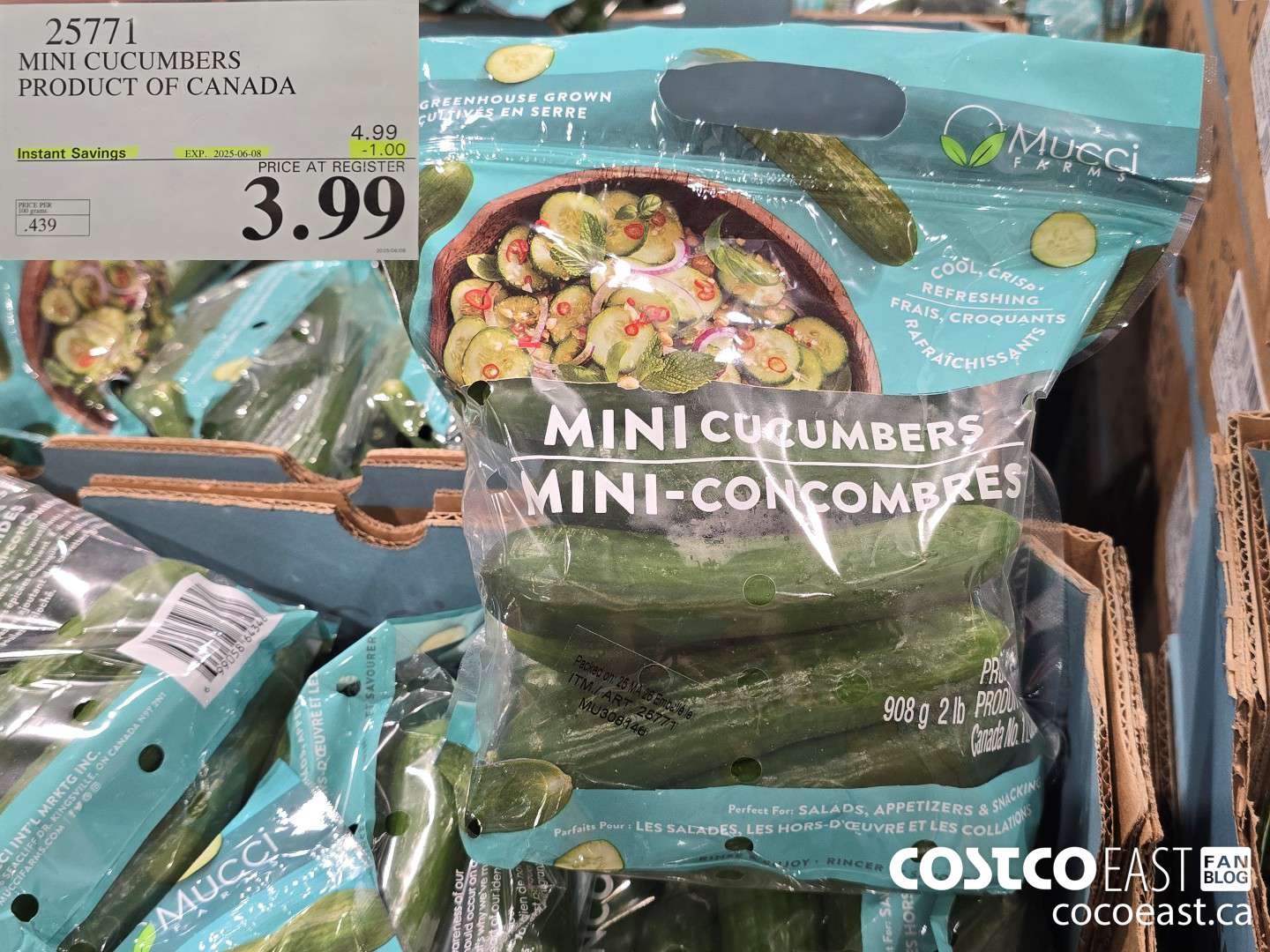 25771 MINI CUCUMBERS PRODUCT OF CANADA ($1.00 INSTANT SAVINGS EXPIRES ON 2025-06-08) $3.99