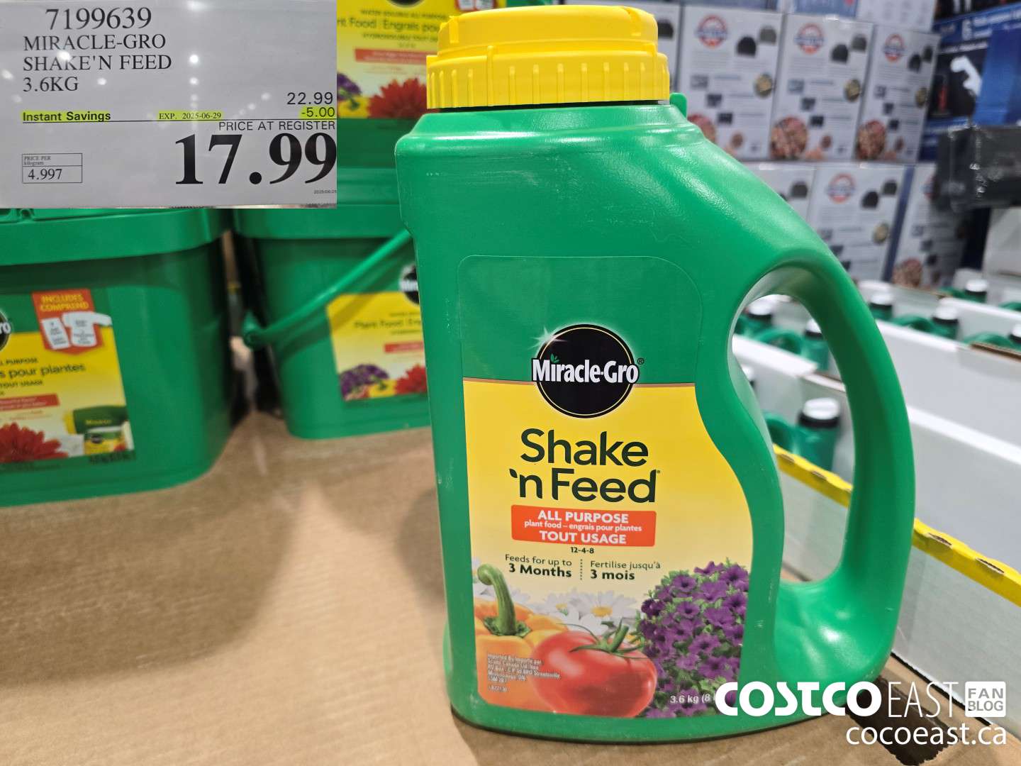 7199639 MIRACLE-GRO SHAKE'N FEED 3.6KG  ($5.00 INSTANT SAVINGS EXPIRES ON 2025-06-29) $17.99