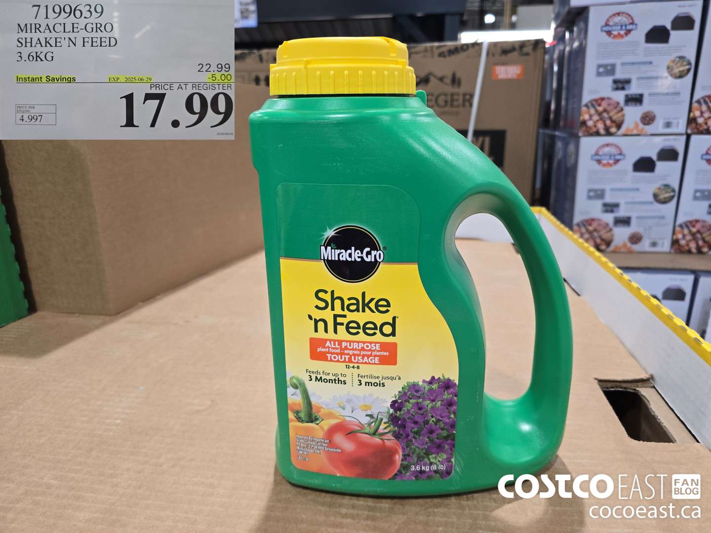 7199639 MIRACLE-GRO SHAKE'N FEED 3.6KG  ($5.00 INSTANT SAVINGS EXPIRES ON 2025-06-29) $17.99