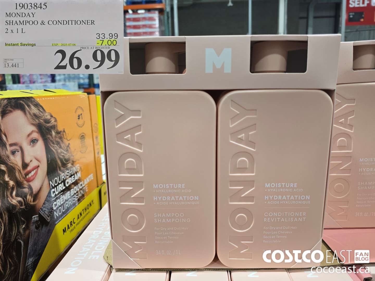 1903845 MONDAY SHAMPOO & CONDITIONER 2 X 1L ($7.00 INSTANT SAVINGS EXPIRES ON 2025-07-06) $26.99
