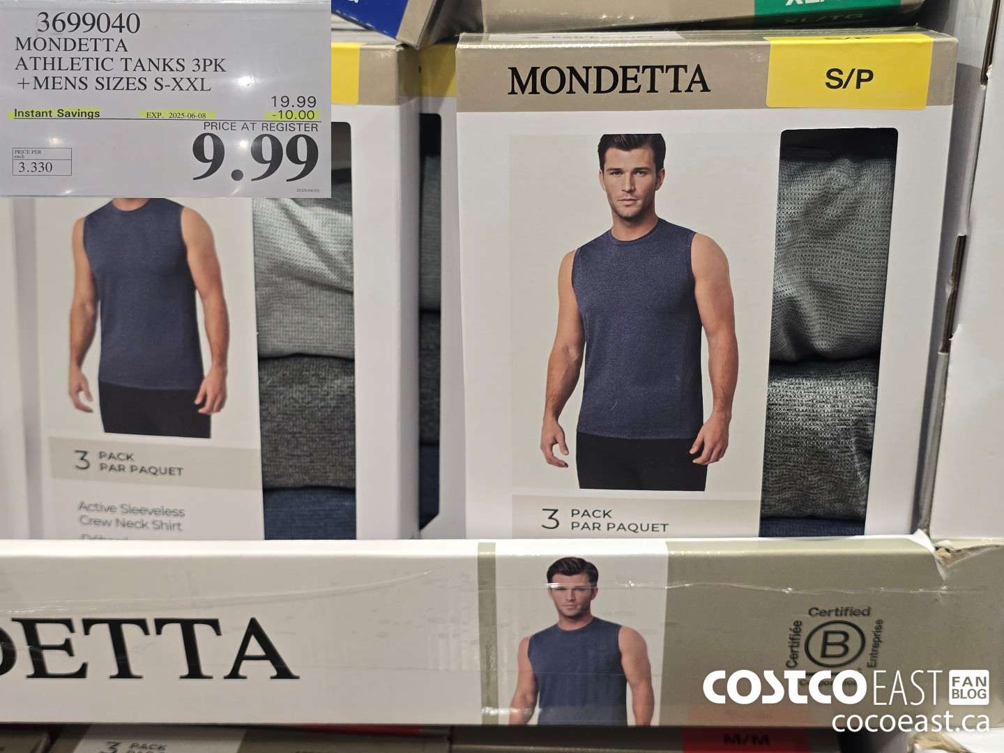 3699040 MONDETTA ATHLETIC TANKS 3PK +MENS SIZES S-XXL ($10.00 INSTANT SAVINGS EXPIRES ON 2025-06-08) $9.99