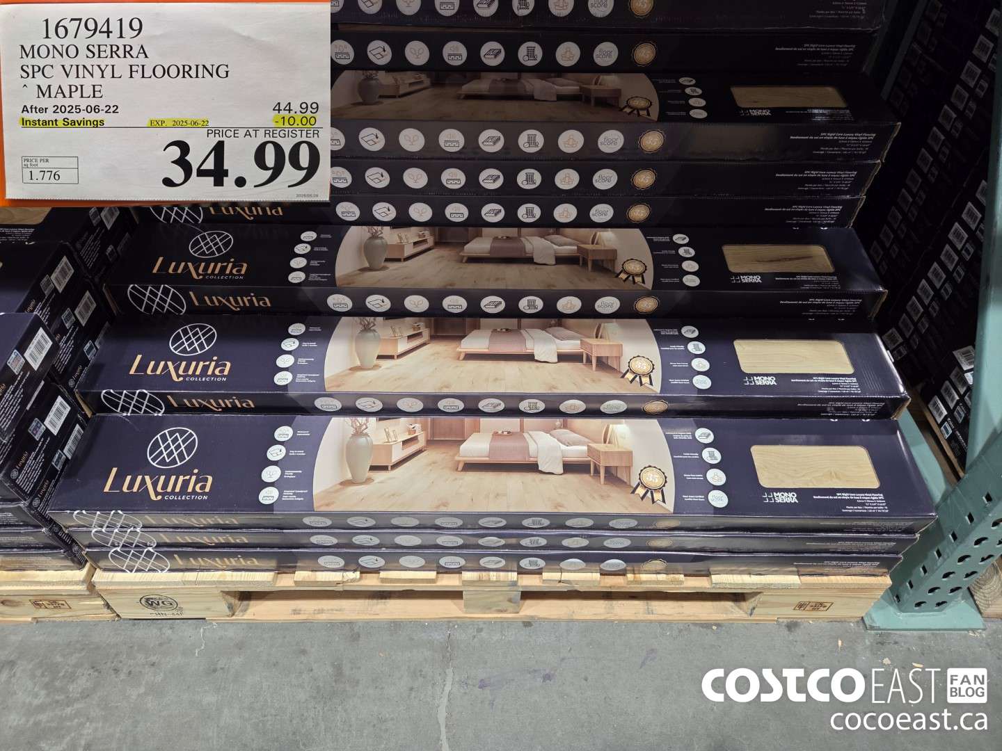 1679419 MONO SERRA SPC VINYL FLOORING MAPLE ($10.00 INSTANT SAVINGS EXPIRES ON 2025-06-22) $34.99