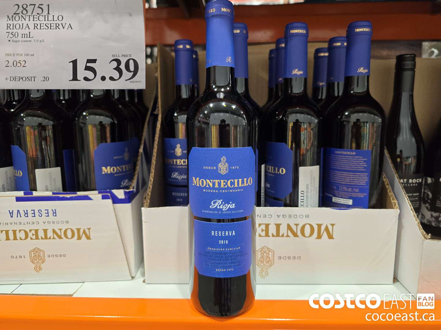 28751 MONTECILLO RIOJA RESERVA 750 ML $15.39