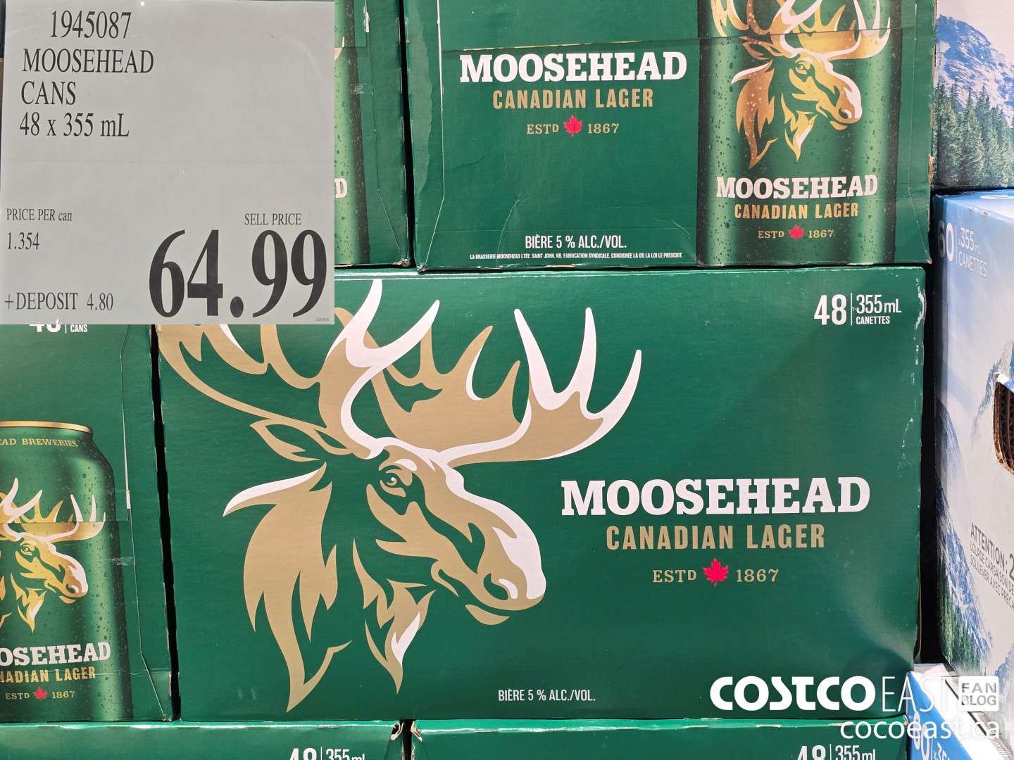 1945087 MOOSEHEAD CANS 48 x 355 mL $64.99