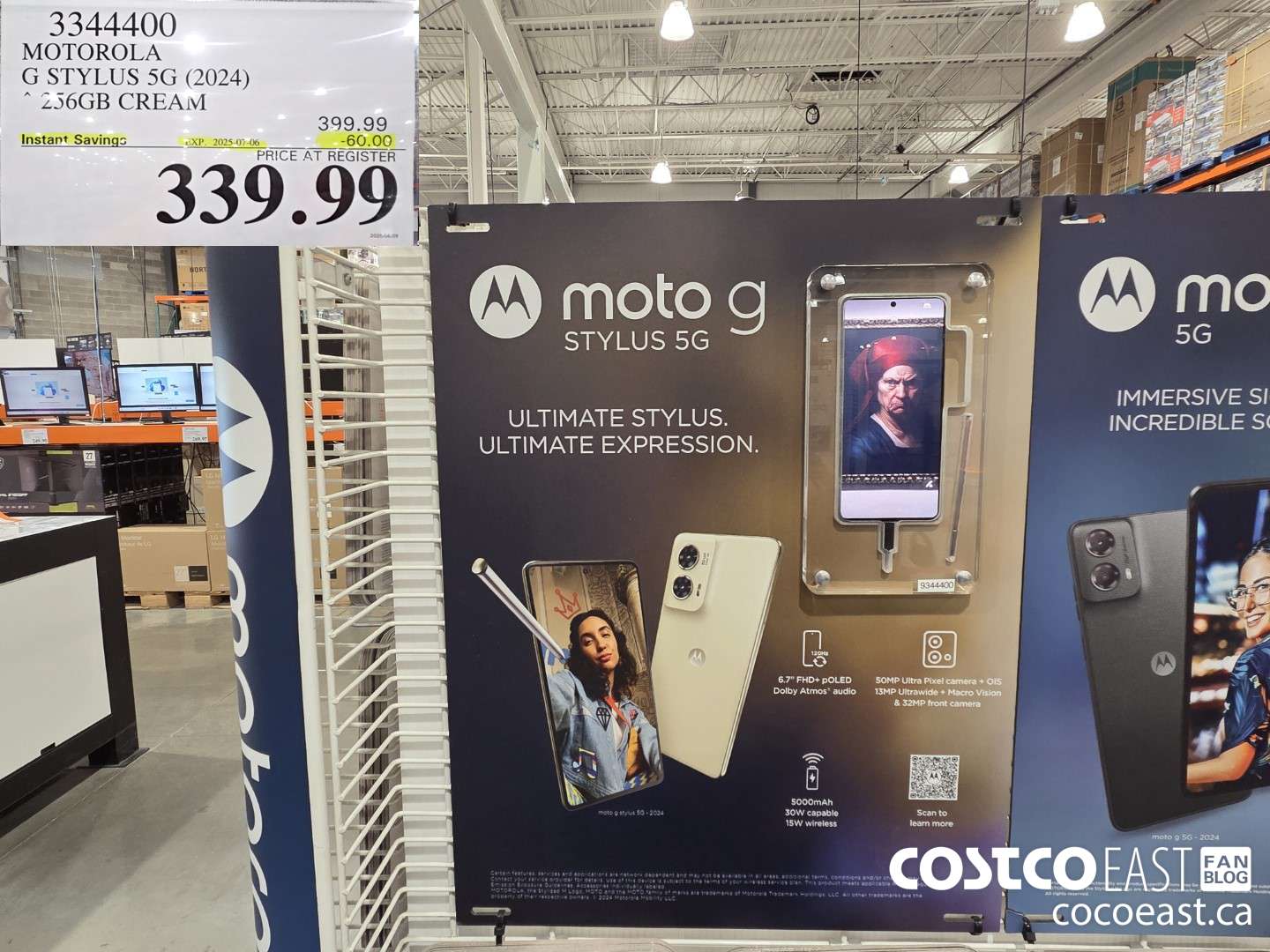 3344400 MOTOROLA G STYLUS 5G (2024) * 256GB CREAM ($60.00 INSTANT SAVINGS EXPIRES ON 2025-07-06) $339.99