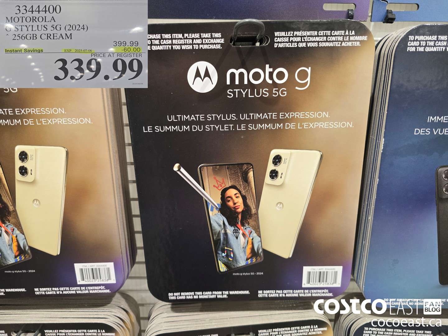 3344400 MOTOROLA G STYLUS 5G (2024) * 256GB CREAM ($60.00 INSTANT SAVINGS EXPIRES ON 2025-07-06) $339.99