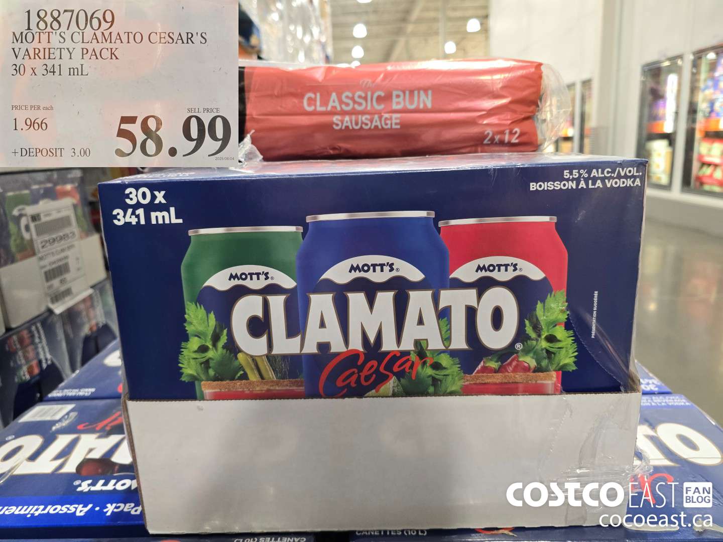 1887069 MOTT'S CLAMATO CESAR'S VARIETY PACK 30 x 341 mL $58.99