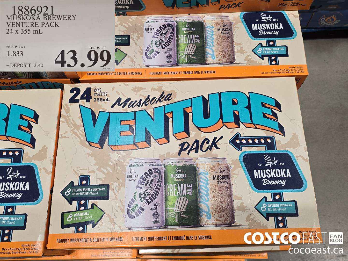 1886921 MUSKOKA BREWERY VENTURE PACK 24 x 355 mL $43.99