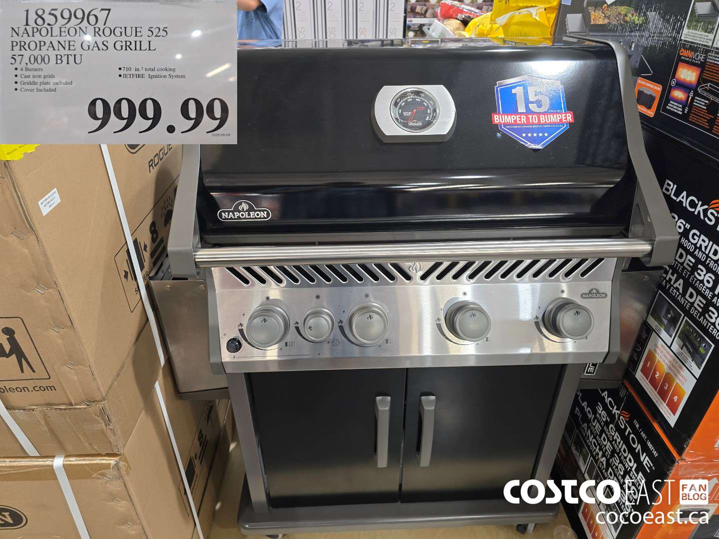 1859967 NAPOLEON ROGUE 525 PROPANE GAS GRILL 57,000 BTU $999.99