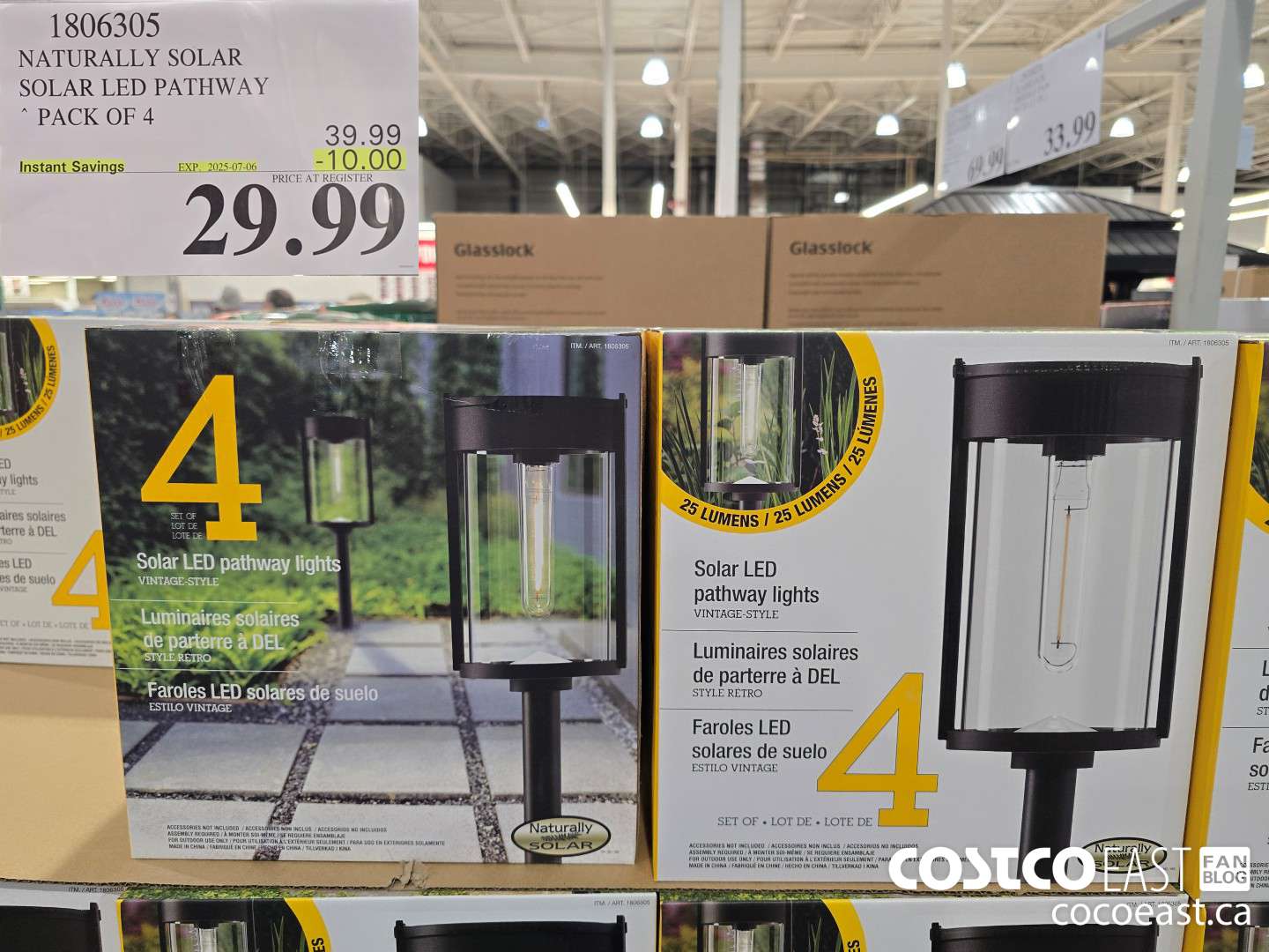 1806305 NATURALLY SOLAR SOLAR LED PATHWAY PACK OF 4 ($10.00 INSTANT SAVINGS EXPIRES ON 2025-07-06) $29.99