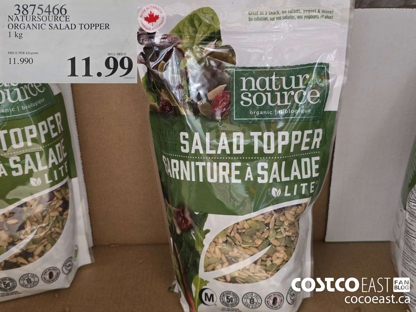 3875466 NATURSOURCE ORGANIC SALAD TOPPER 1 KG $11.99