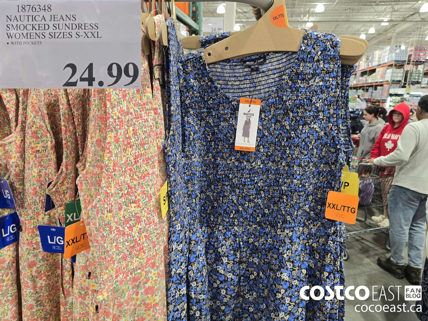 1876348 NAUTICA JEANS SMOCKED SUNDRESS WOMENS SIZES S-XXL $24.99