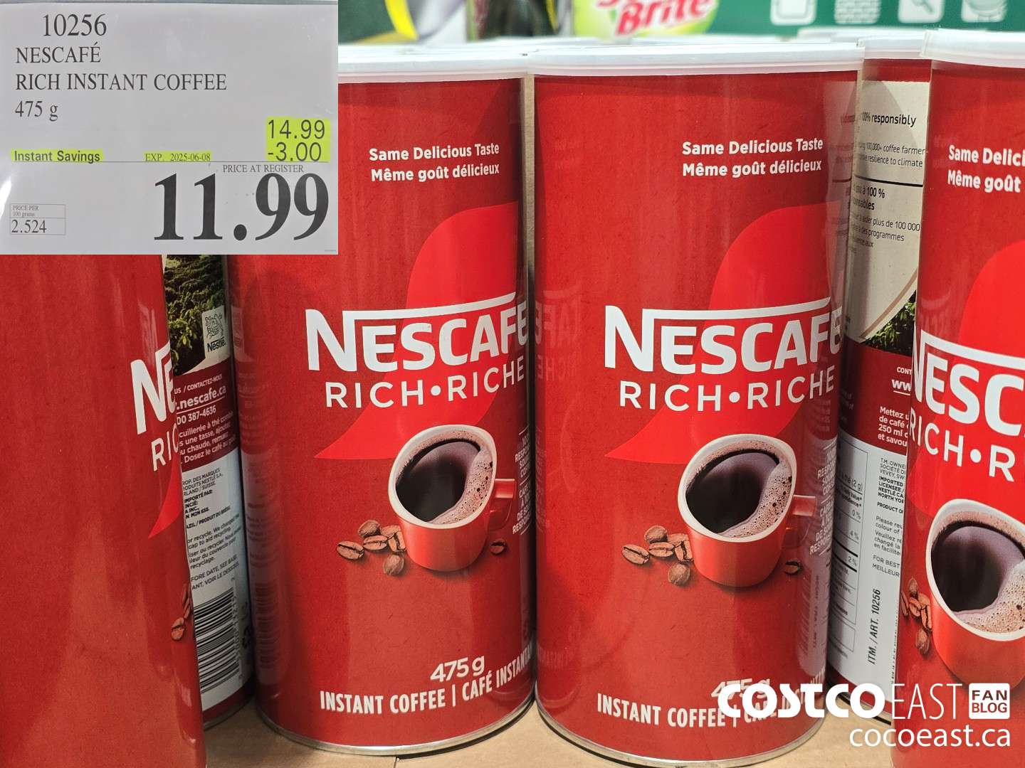 10256 NESCAFE RICH INSTANT COFFEE 475 G ($3.00 INSTANT SAVINGS EXPIRES ON 2025-06-08) $11.99