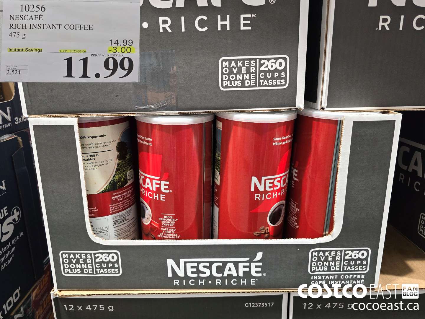 10256 NESCAFE RICH INSTANT COFFEE 475 G ($3.00 INSTANT SAVINGS EXPIRES ON 2025-07-06) $11.99