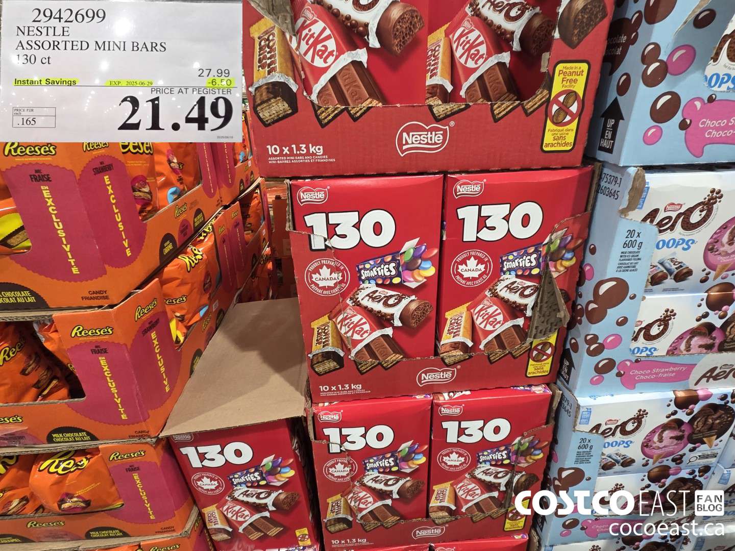 2942699 NESTLE ASSORTED MINI BARS 130 CT ($6.50 INSTANT SAVINGS EXPIRES ON 2025-06-29) $21.49