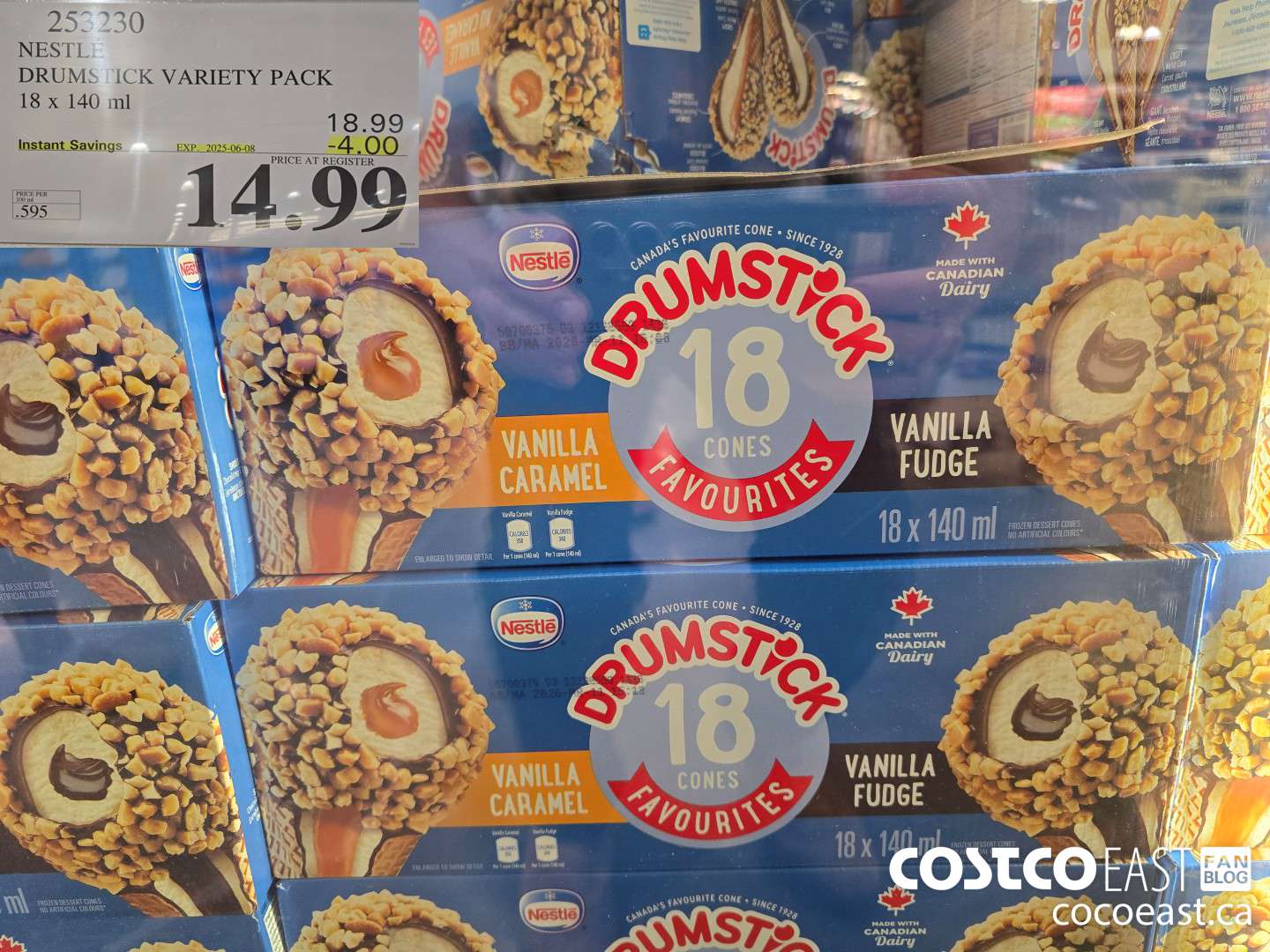 253230 NESTLE DRUMSTICK VARIETY PACK 18 X 140 ML ($4.00 INSTANT SAVINGS EXPIRES ON 2025-06-08) $14.99