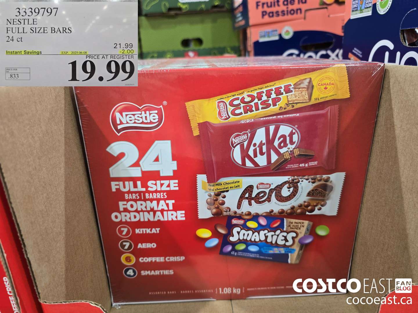 3339797 NESTLE FULL SIZE BARS 24 CT ($2.00 INSTANT SAVINGS EXPIRES ON 2025-06-08) $19.99