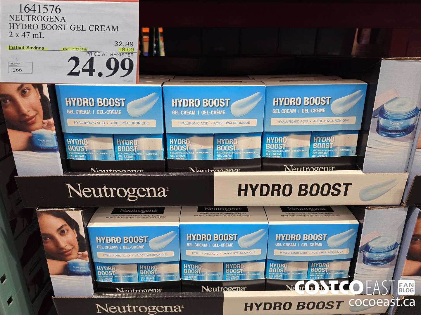 1641576 NEUTROGENA HYDROBOOST GEL CREAM 2 X 47ML ($8.00 INSTANT SAVINGS EXPIRES ON 2025-07-06) $24.99
