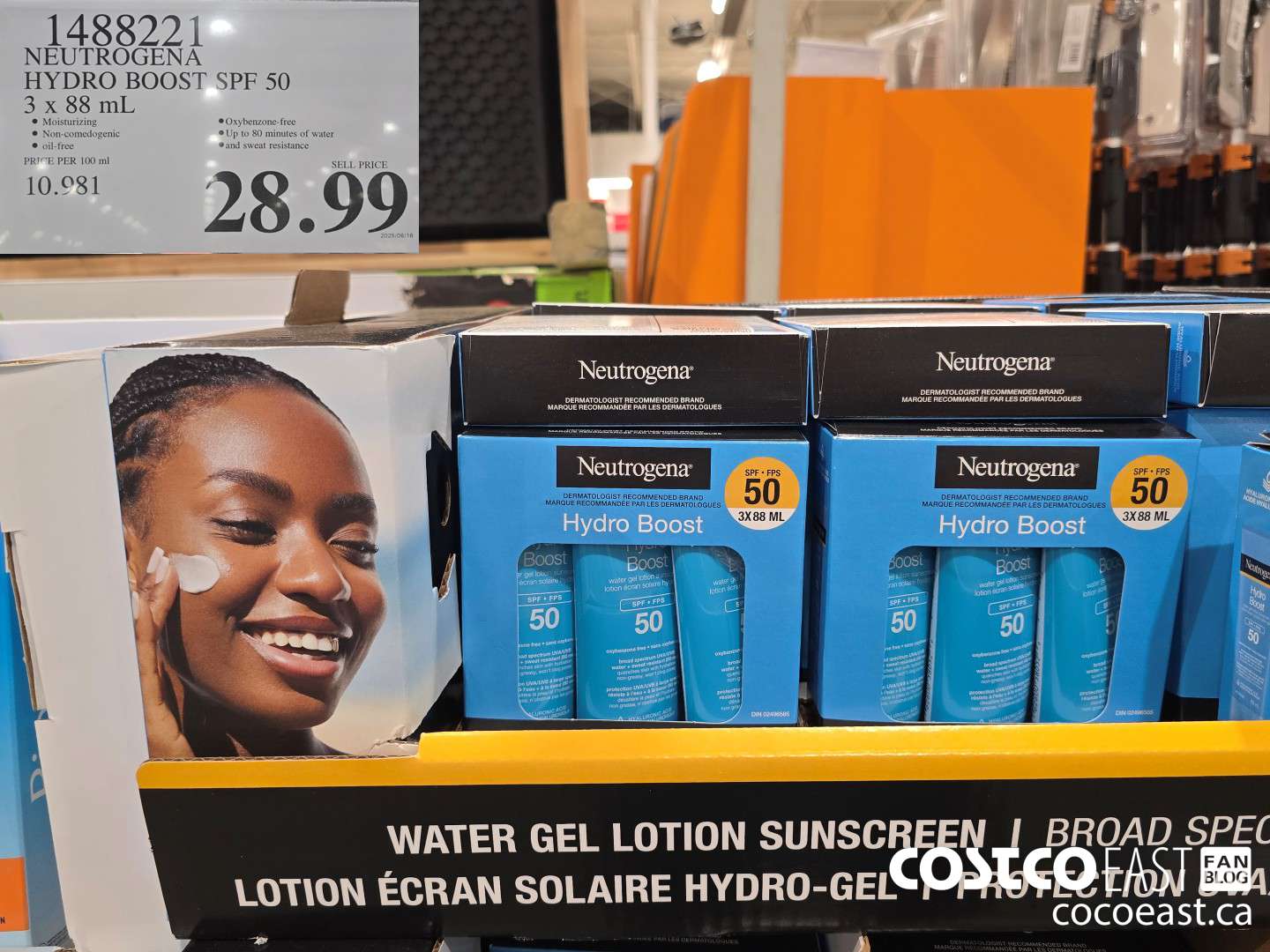 1488221 NEUTROGENA HYDROBOOST SPF 50 3 x 88 mL $28.99