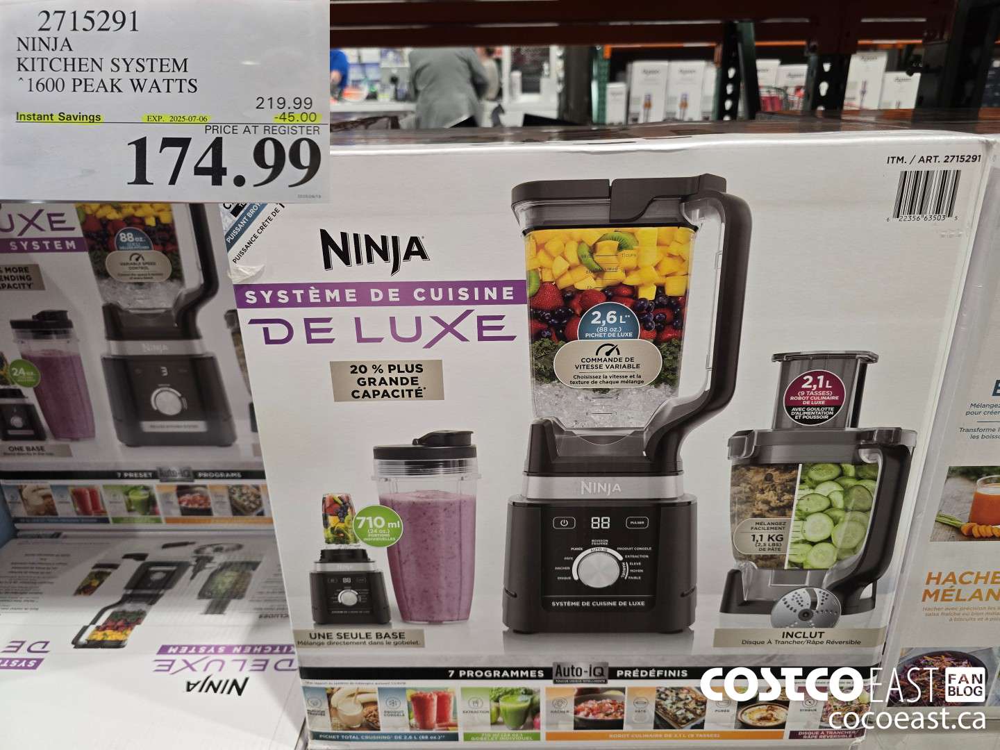 2715291 NINJA ~ KITCHEN SYSTEM 1600 PEAK WATTS ($45.00 INSTANT SAVINGS EXPIRES ON 2025-07-06) $174.99