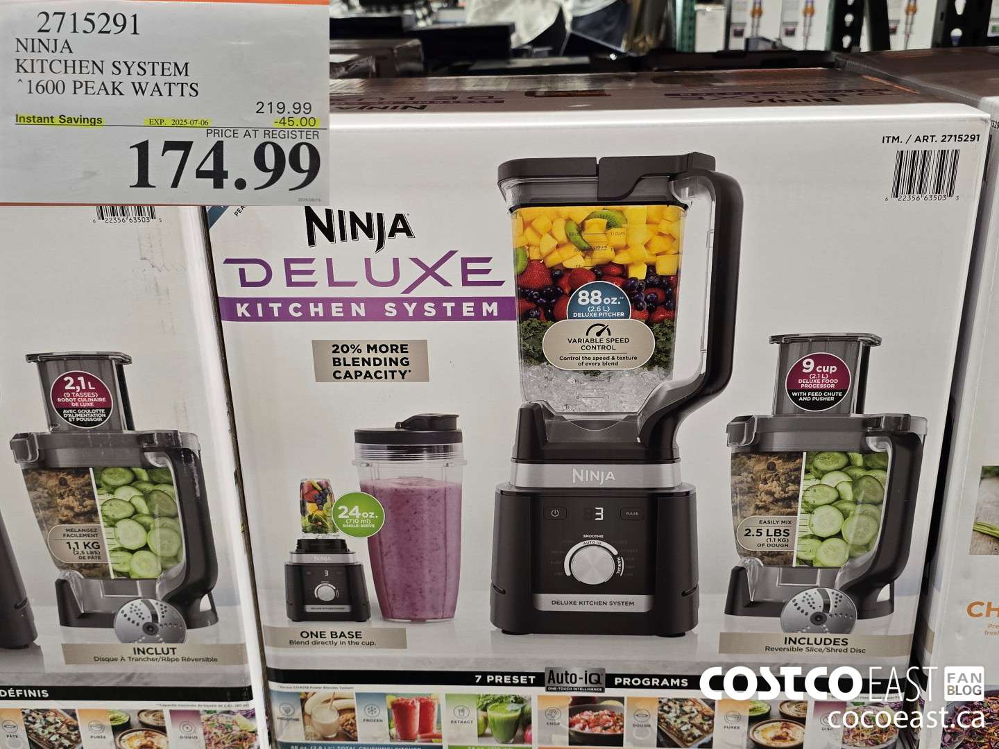 2715291 NINJA ~ KITCHEN SYSTEM 1600 PEAK WATTS ($45.00 INSTANT SAVINGS EXPIRES ON 2025-07-06) $174.99