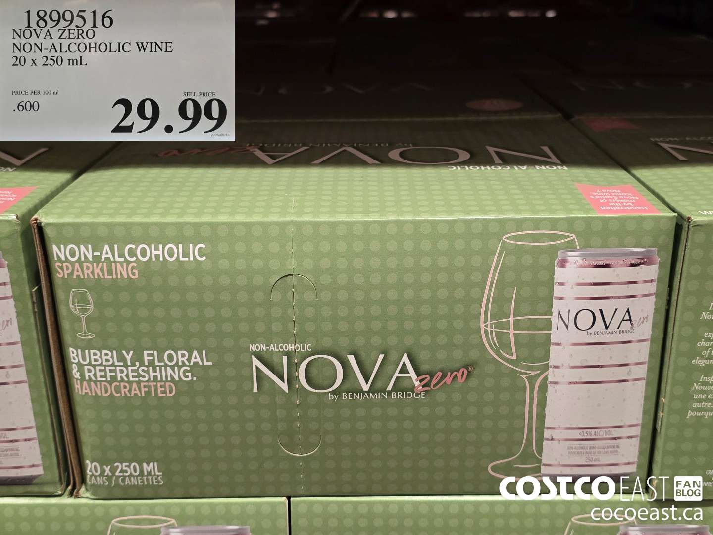 1899516 NOVA ZERO NON-ALCOHOLIC WINE 20 x 250 mL $29.99