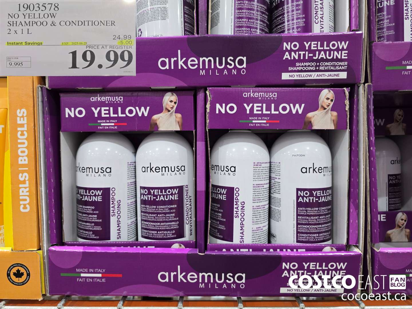 1903578 NO YELLOW SHAMPOO & CONDITIONER 2 X 1L ($5.00 INSTANT SAVINGS EXPIRES ON 2025-06-29) $19.99