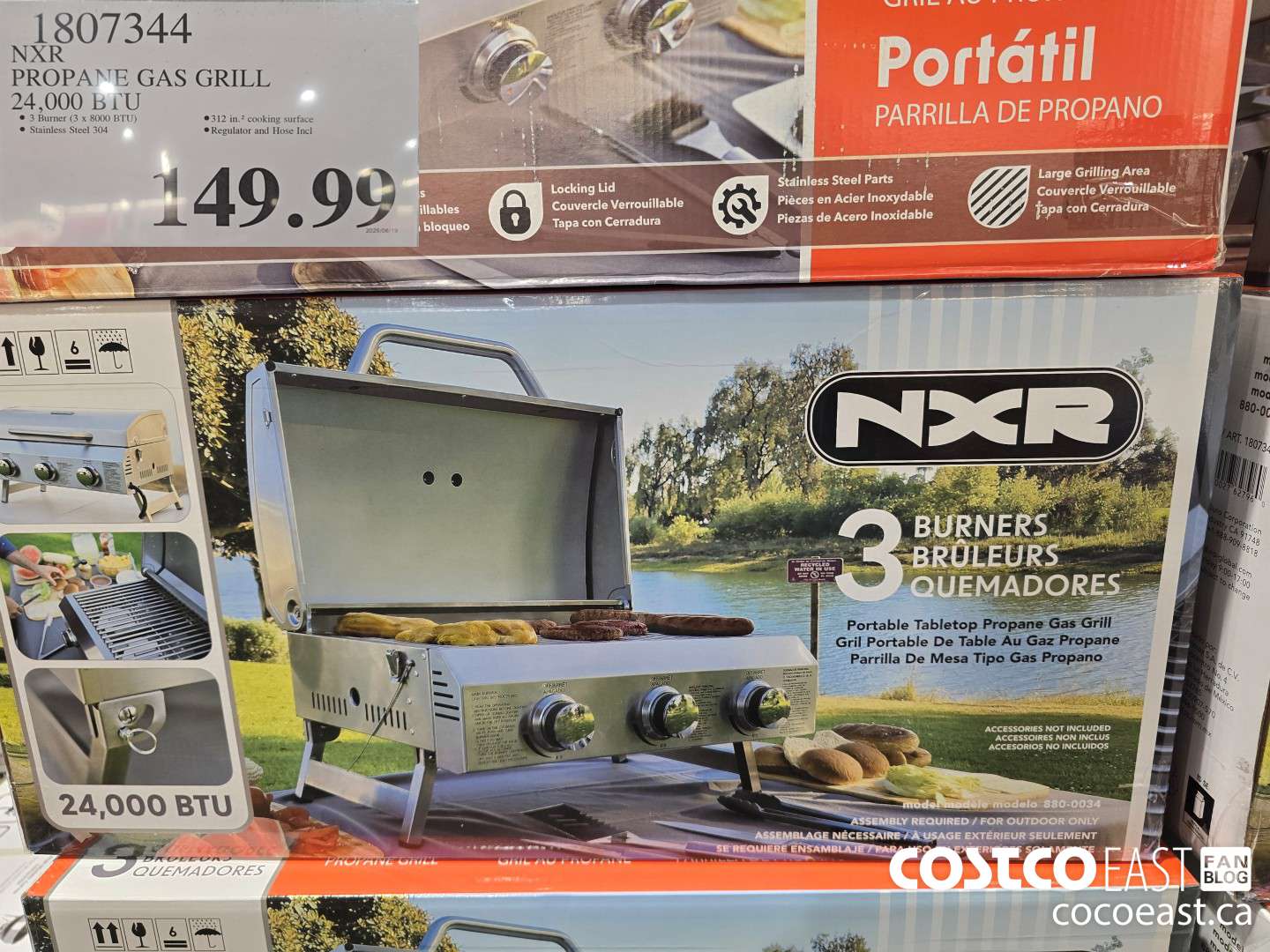 1807344 NXR PROPANE GAS GRILL 24,000 BTU $149.99