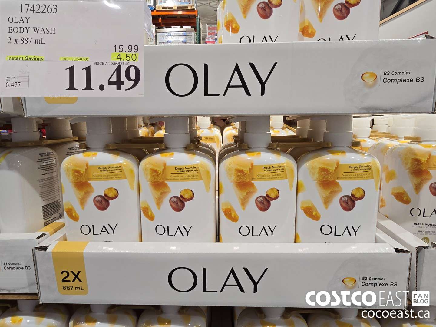 1742263 OLAY BODY WASH 2 X 887 mL ($4.50 INSTANT SAVINGS EXPIRES ON 2025-07-26) $15.99