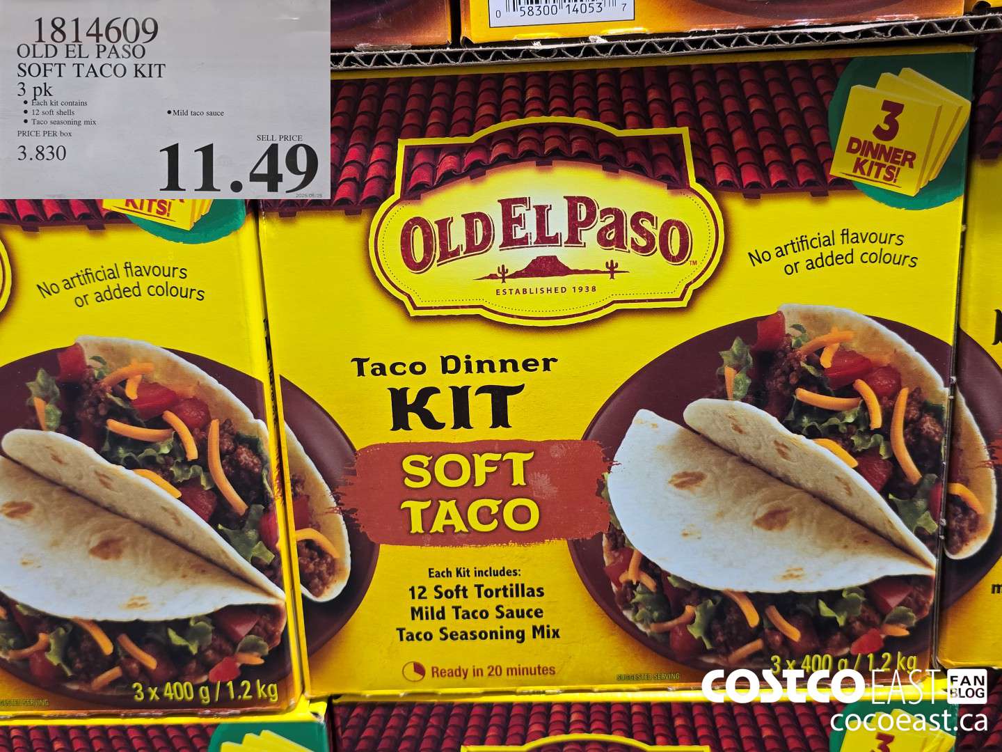 1814609 OLD EL PASO SOFT TACO KIT 3 PK $11.49