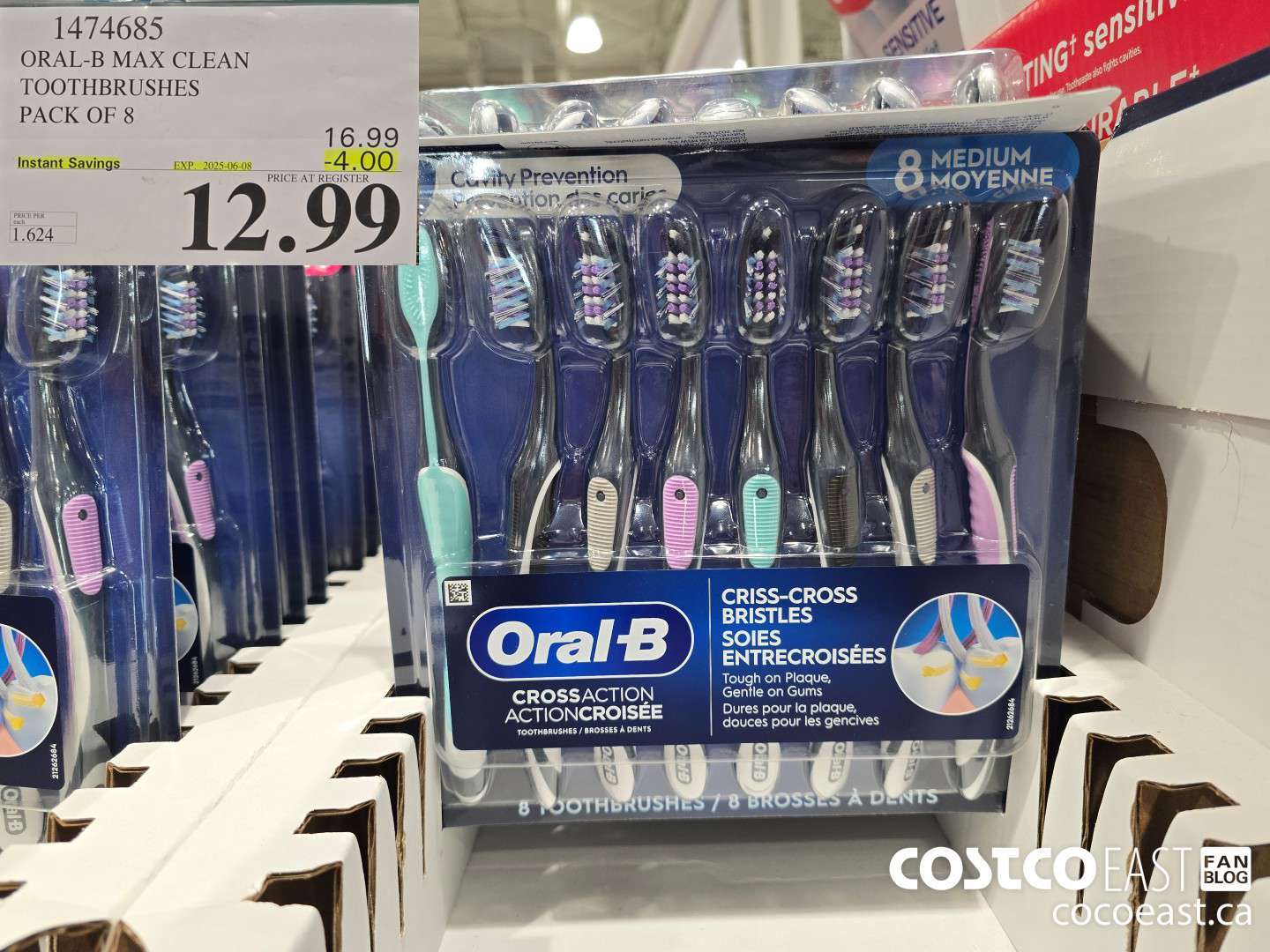 1474685 ORAL-B MAX CLEAN TOOTHBRUSHES PACK OF 8 ($4.00 INSTANT SAVINGS EXPIRES ON 2025-06-08) $12.99