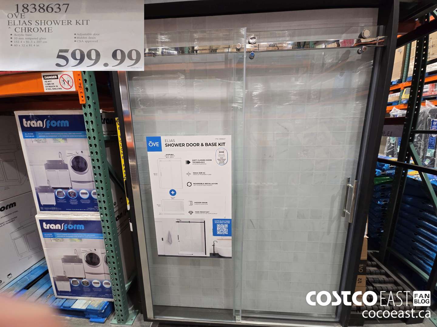 1838637 OVE ELIAS SHOWER KIT ~ CHROME $599.99