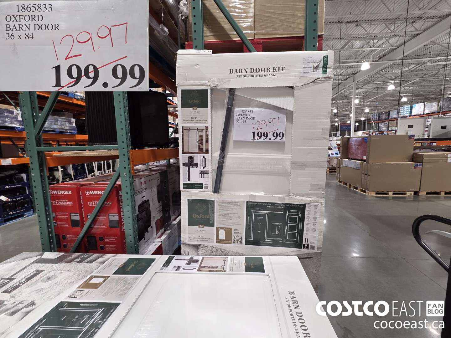 1865833 OXFORD BARN DOOR 36 x 84 $129.99