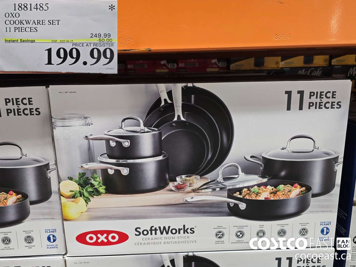 1881485 OXO COOKWARE SET 11 PIECES ($50.00 INSTANT SAVINGS EXPIRES ON 2025-06-15) $199.99