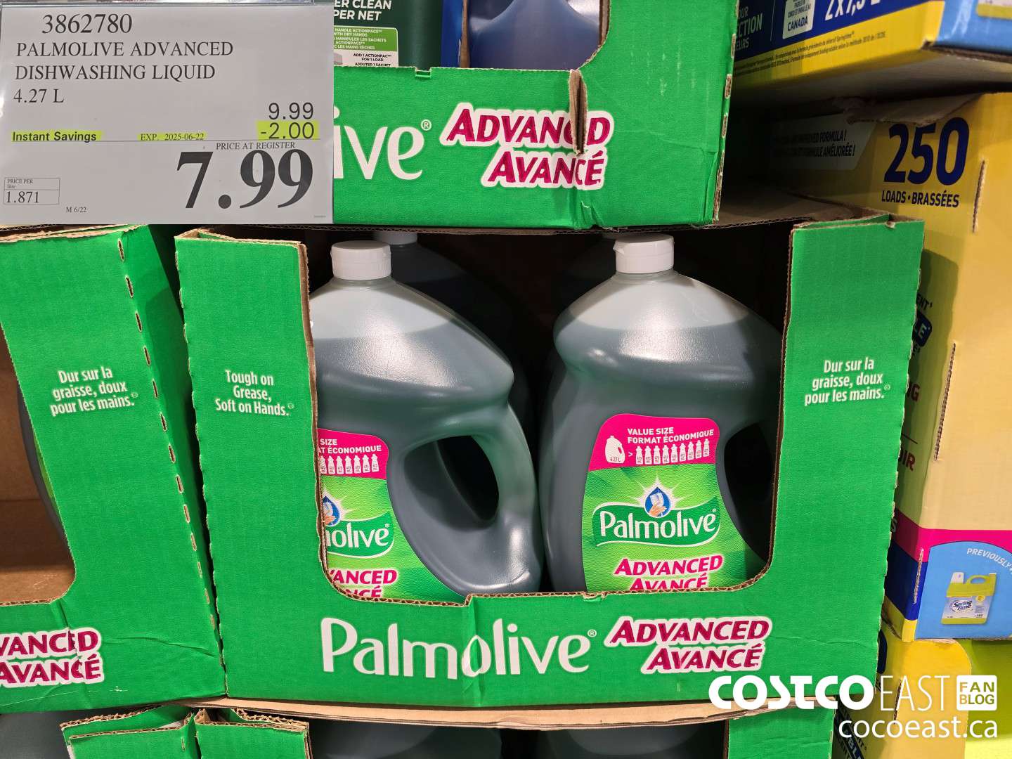 3862780 PALMOLIVE ADVANCED LIQUID DISH DETERGENT 4.27L ($2.00 INSTANT SAVINGS EXPIRES ON 2025-06-22) $7.99