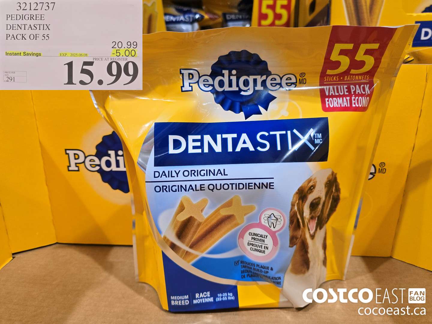 3212737 PEDIGREE DENTASTIX PACK OF 55 ($5.00 INSTANT SAVINGS EXPIRES ON 2025-06-08) $15.99