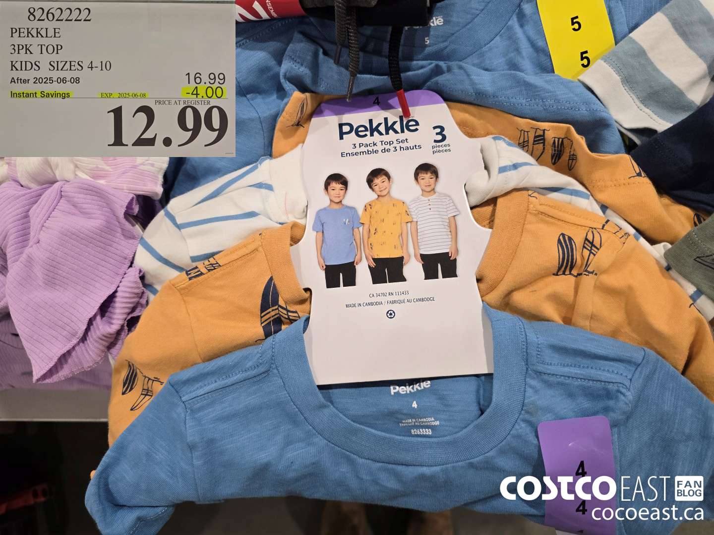 8262222 PEKKLE 3PK TOP KIDS SIZES 4-10 ($4.00 INSTANT SAVINGS EXPIRES ON 2025-06-08) $12.99