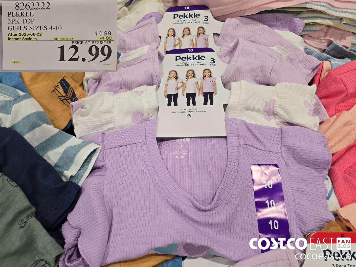 8262222 PEKKLE 3PK TOP KIDS SIZES 4-10 ($4.00 INSTANT SAVINGS EXPIRES ON 2025-06-22) $12.99