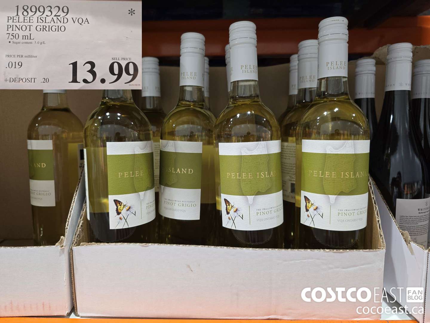 1899329 PELEE ISLAND VQA PINOT GRIGIO 750 ML $13.99