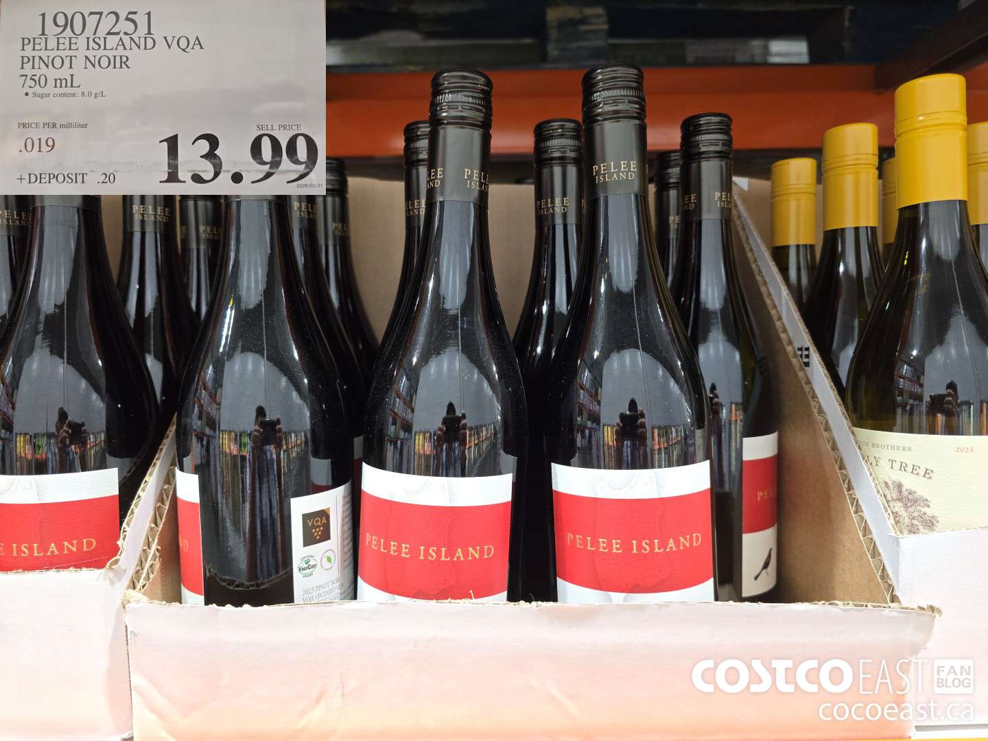 1907251 PELEE ISLAND VQA PINOT NOIR 750 mL $13.99
