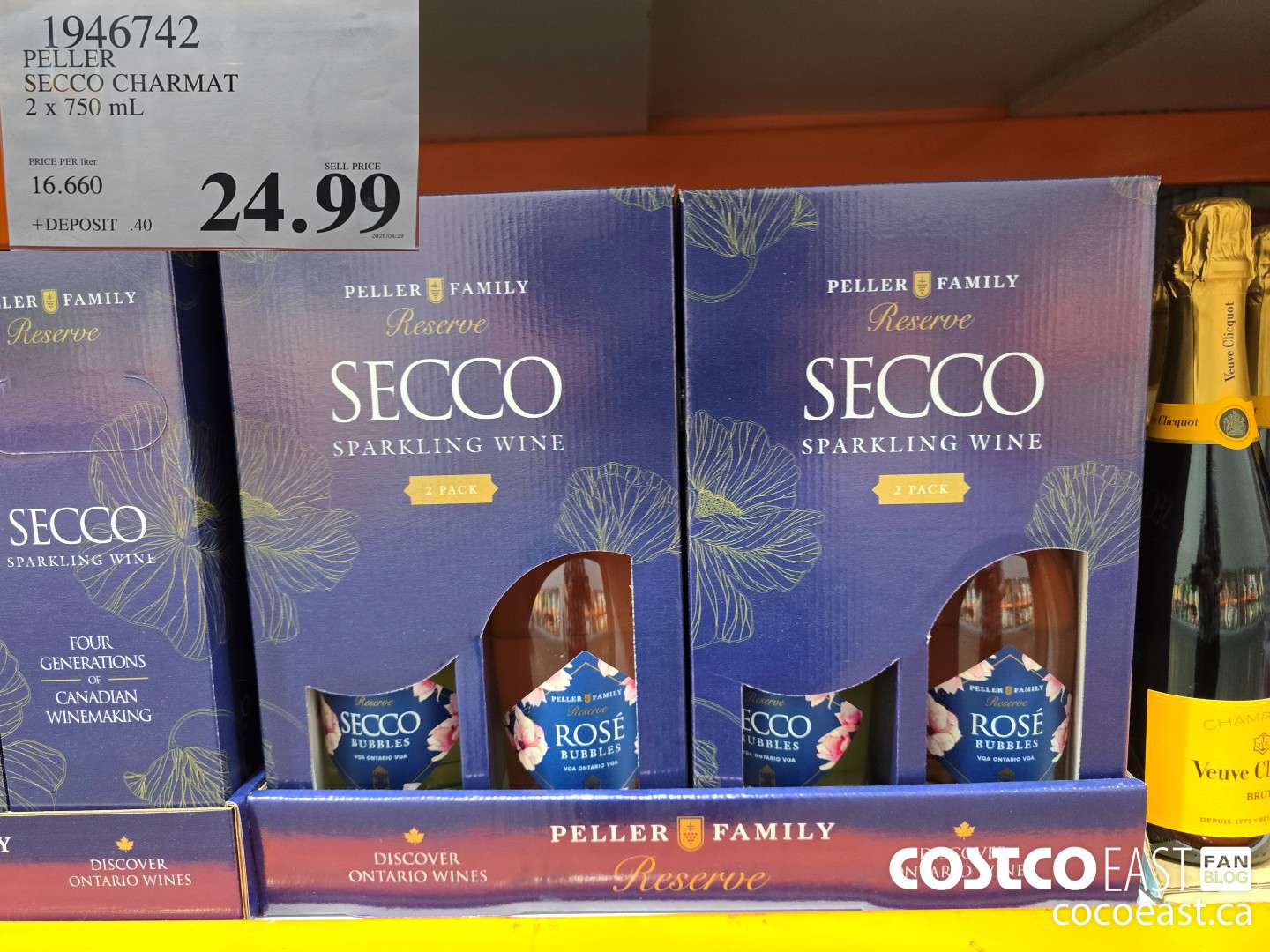 1946742 PELLER SECCO CHARMAT 2 X 750 ML $24.99