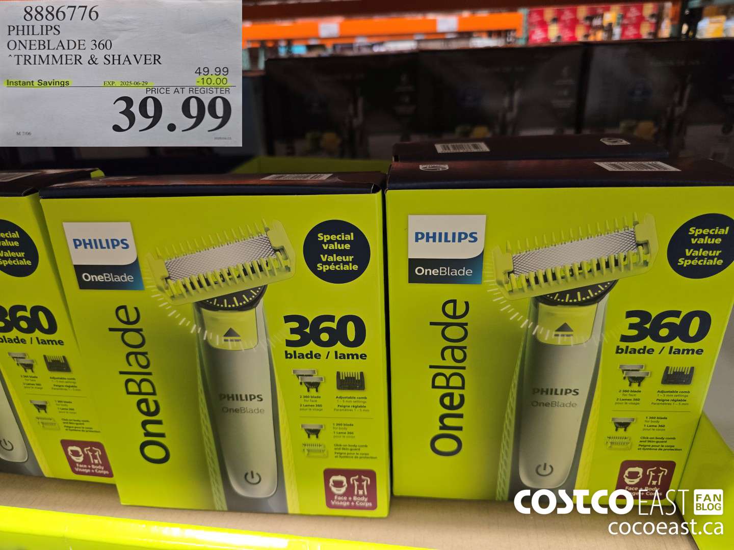 8886776 PHILIPS ONEBLADE 360 TRIMMER & SHAVER ($10.00 INSTANT SAVINGS EXPIRES ON 2025-06-29) $39.99