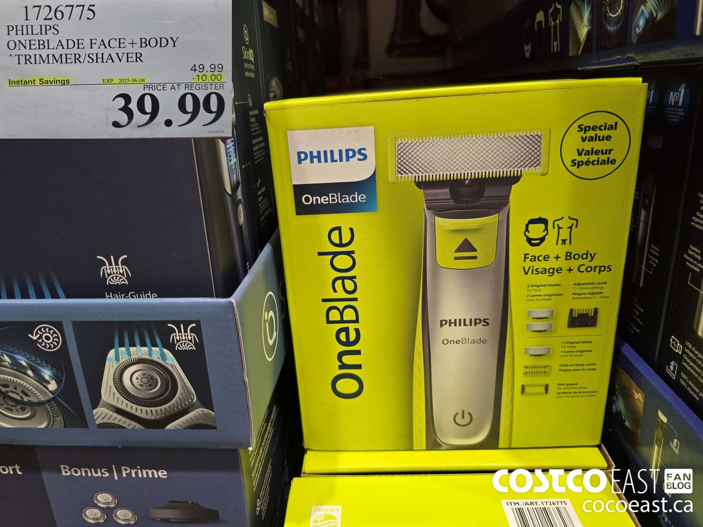 1726775 PHILIPS ONEBLADE FACE+ BODY TRIMMER/SHAVER ($10.00 INSTANT SAVINGS EXPIRES ON 2025-06-08) $39.99