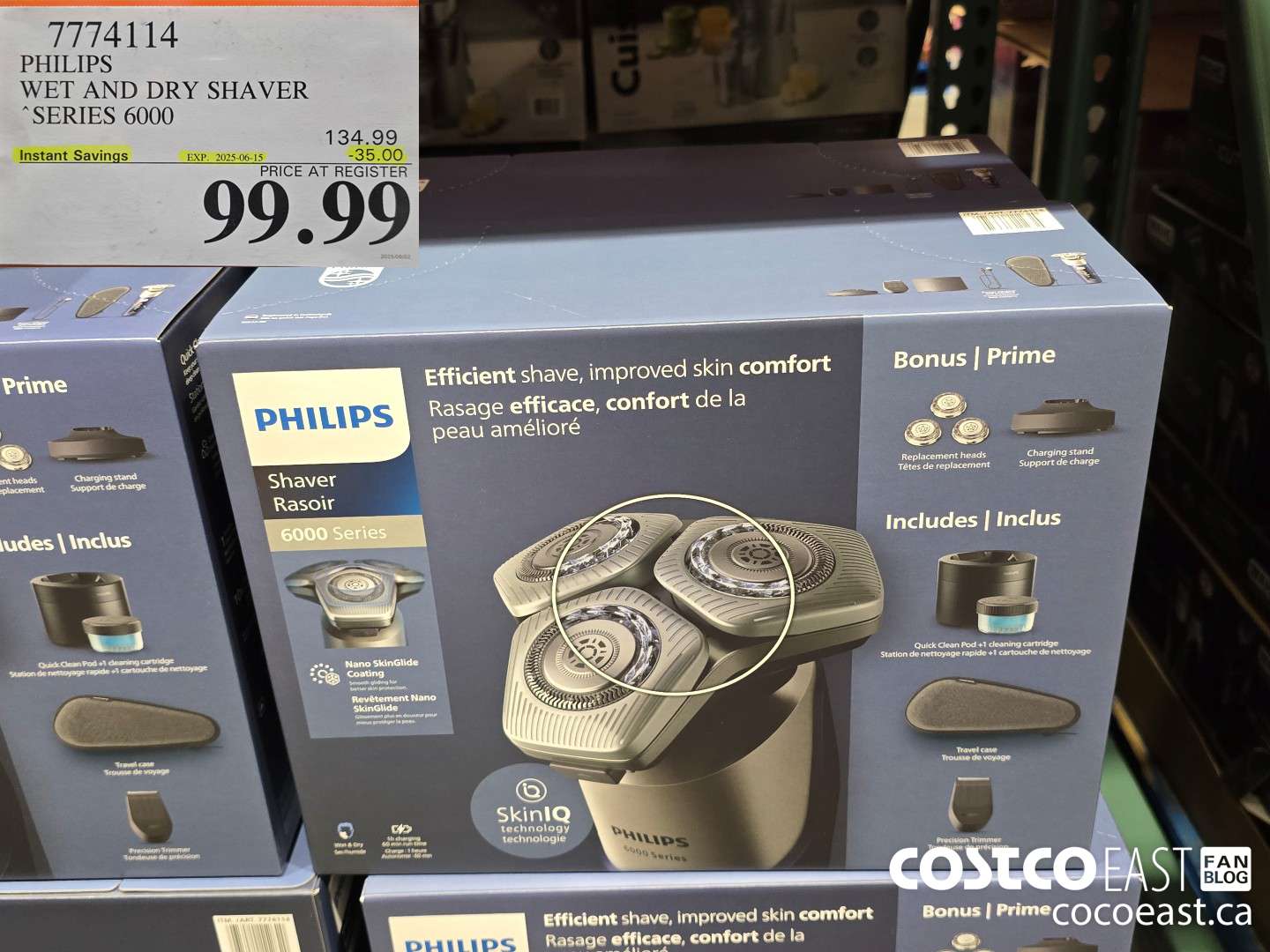 7774114 PHILIPS WET AND DRY SHAVER “SERIES 6000 ($35.00 INSTANT SAVINGS EXPIRES ON 2025-06-15) $99.99