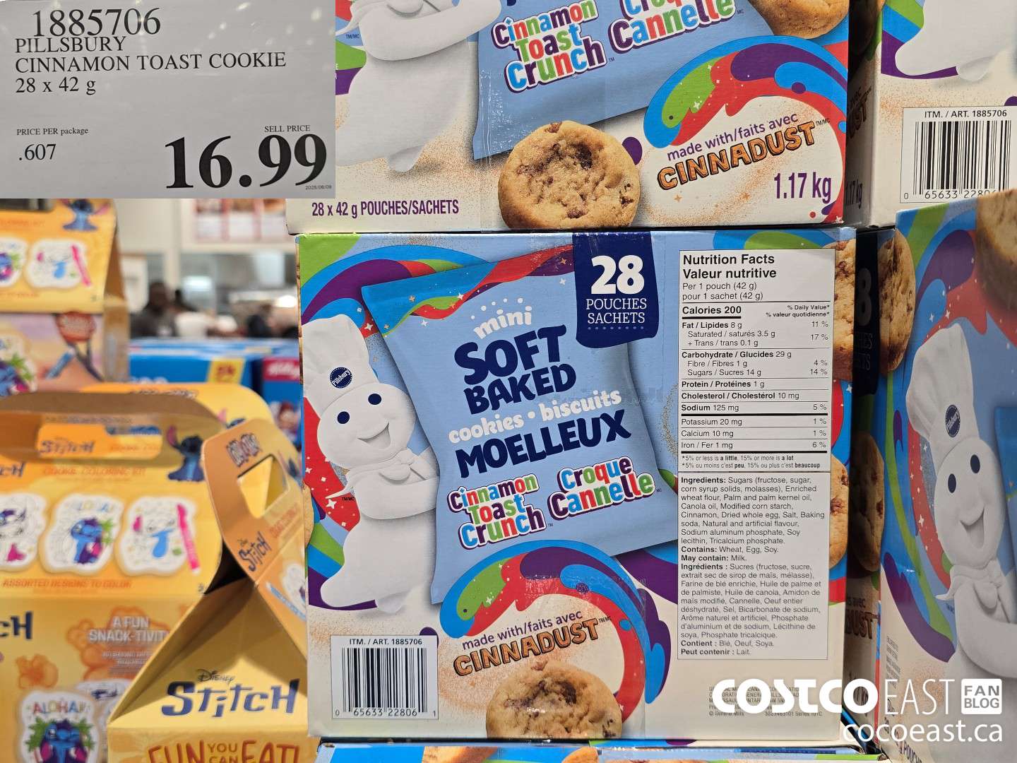 1885706 PILLSRURY CINNAMON TOAST COOKIE 28x42 g $16.99