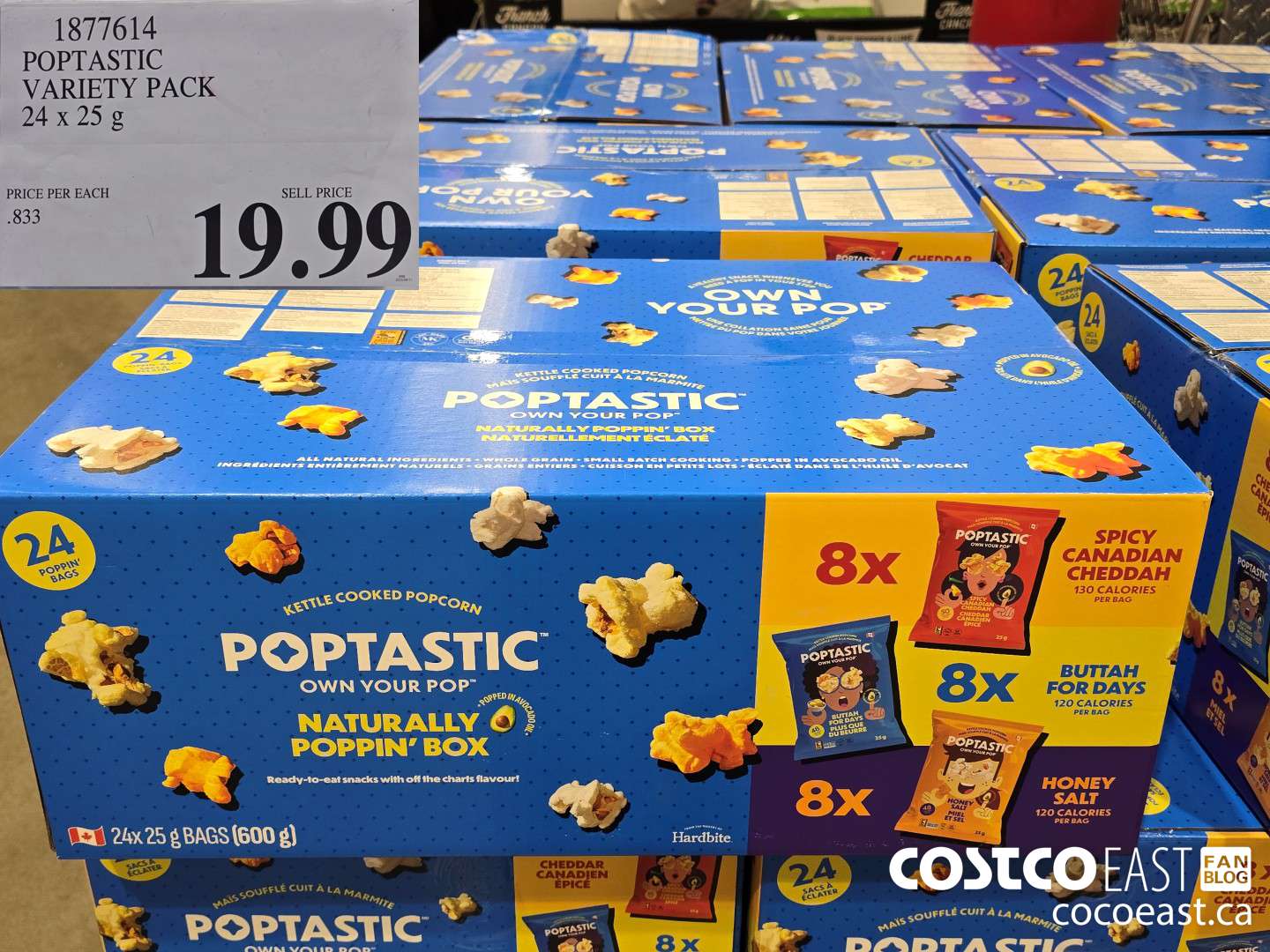 1877614 POPTASTIC VARIETY PACK 24 x 25G $19.99
