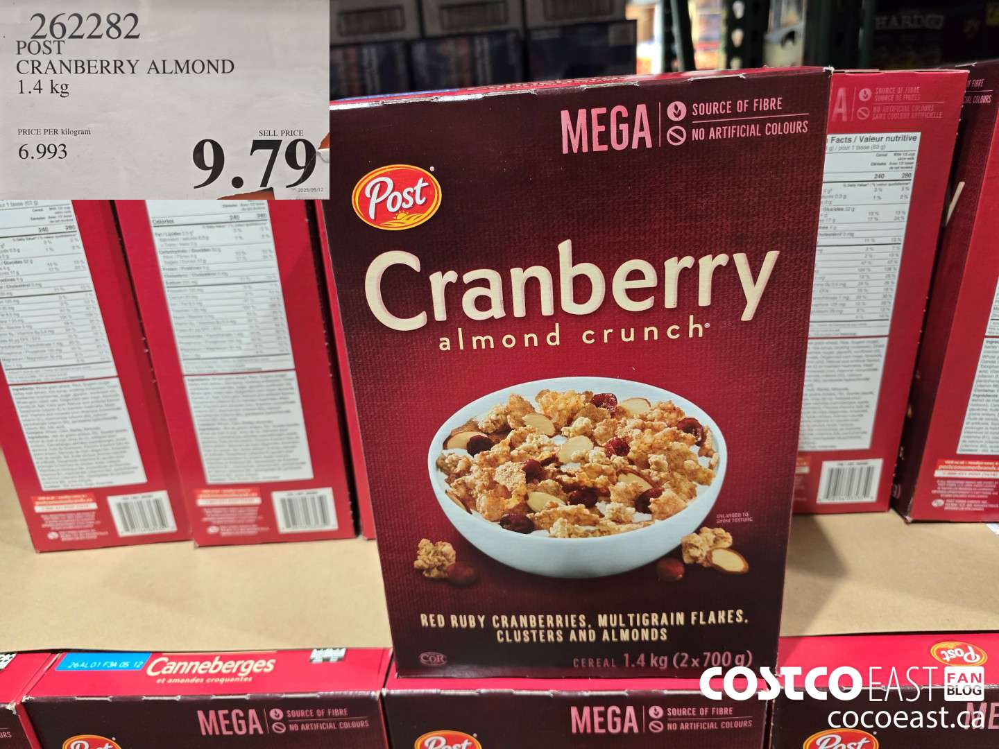 262282 POST CRANBERRY ALMOND 1.4 KG $9.79