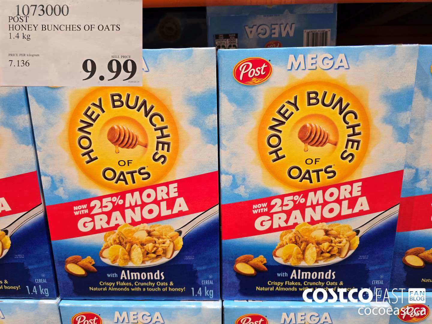 1073000 POST HONEY BUNCHES OF OATS 1.4 KG $9.99